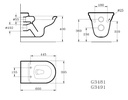 مانتا مرحاض معلق بالدش IDEAL STANDARD