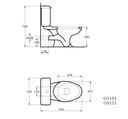 نيو كابري مرحاض صرف P بالدش IDEAL STANDARD