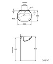 نيو كابري حوض 50 سم IDEAL STANDARD