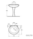 نيو كابري حوض 70 سم IDEAL STANDARD