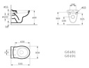 سان ريمو مرحاض معلق بالدش و المقبض IDEAL STANDARD
