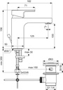 ايدج خلاط شجره قصير IDEAL STANDARD