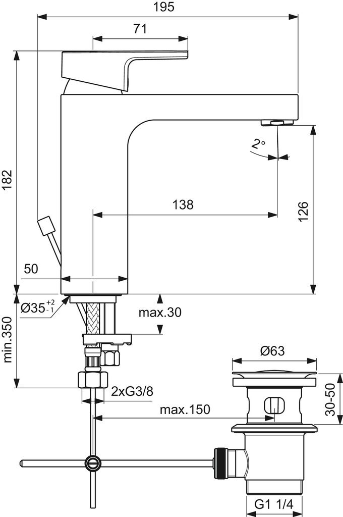 ايدج خلاط شجره جراند IDEAL STANDARD