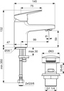 سيرابلان 111 خلاط شجره قلب سيراميك هاندميكسر مع طابق و فايز IDEAL STANDARD