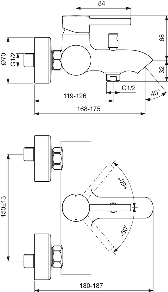 سيرالاين خلاط بانيو IDEAL STANDARD