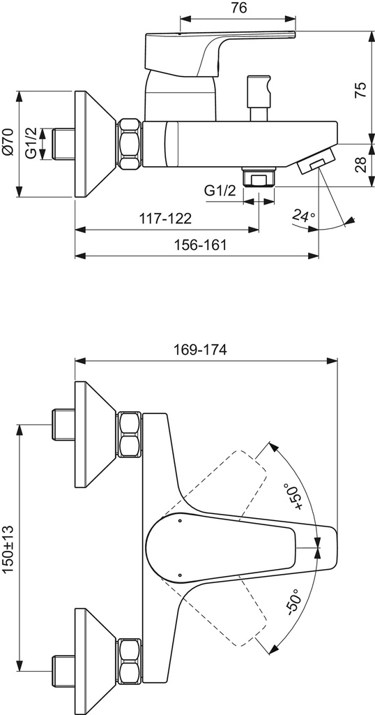 سيرافاين دي خلاط بانيو IDEAL STANDARD