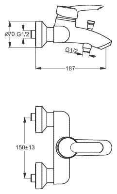 يوروستورم خلاط بانيو IDEAL STANDARD