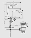 نيوسيرافليكس خلاط شجرة جراند مع طابق وفايظ IDEAL STANDARD