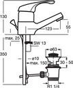 سيرافيت خلاط شجرة مع طابق وفايظ IDEAL STANDARD