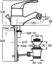 سيرافيت خلاط بيديه بالدوش مع طابق وفايظ IDEAL STANDARD