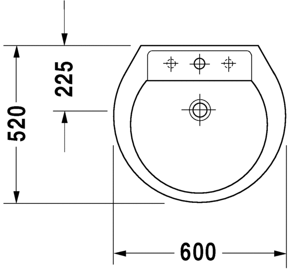 دارلينج حوض 60 سم DURAVIT