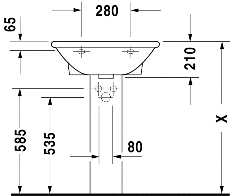 دارلينج حوض 60 سم DURAVIT
