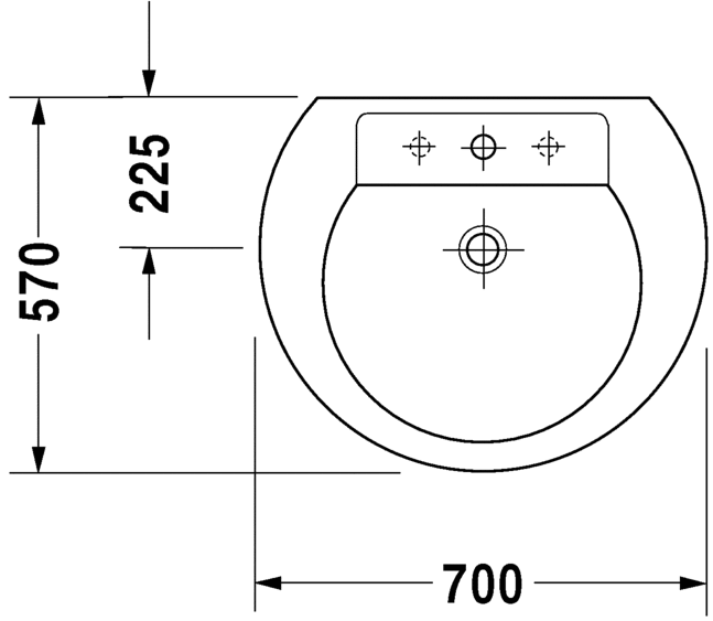 دارلينج حوض 70 سم DURAVIT