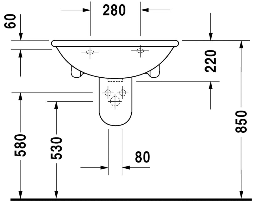 دارلينج حوض 70 سم DURAVIT
