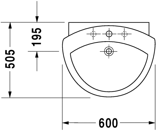 ديلاركو حوض 60 سم DURAVIT