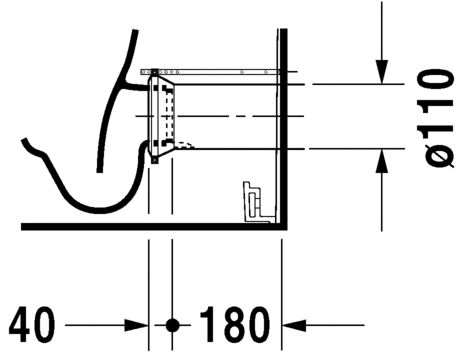 نيو دارلينج مرحاض ملاصق للحائط بالدش DURAVIT