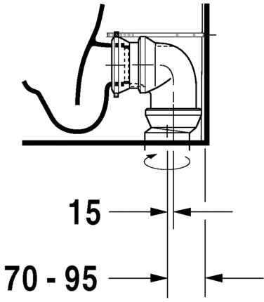 نيو دارلينج مرحاض ملاصق للحائط بالدش DURAVIT