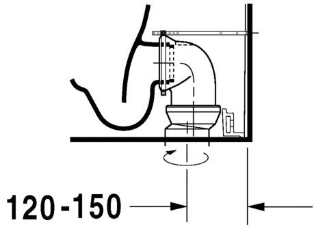 نيو دارلينج مرحاض ملاصق للحائط بالدش DURAVIT