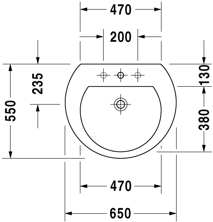 نيو دارلينج حوض 65 سم DURAVIT