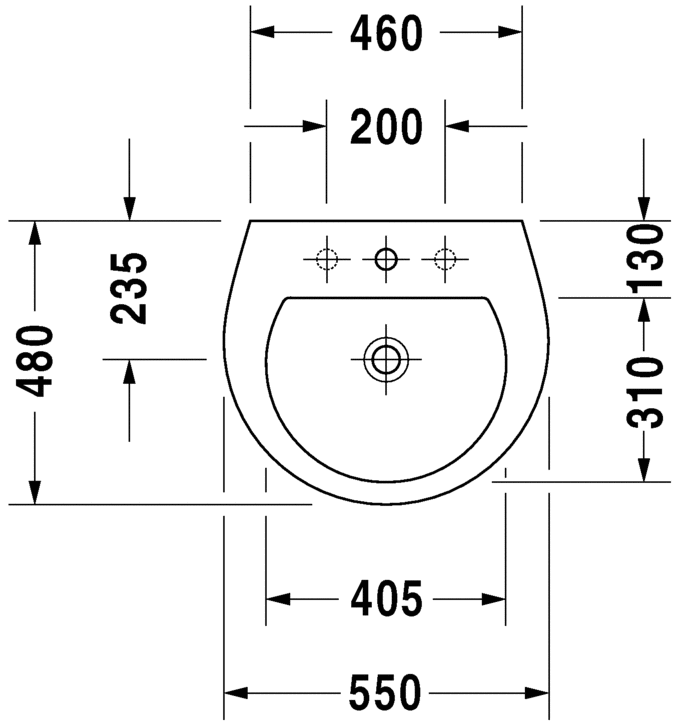 نيو دارلينج حوض 55سم DURAVIT