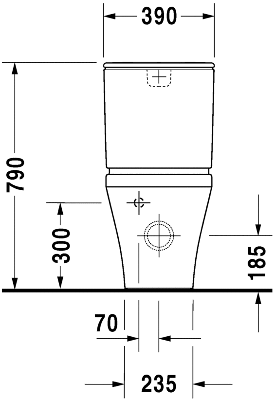 ديوراستايل مرحاض ملاصق للحائط بالدش DURAVIT