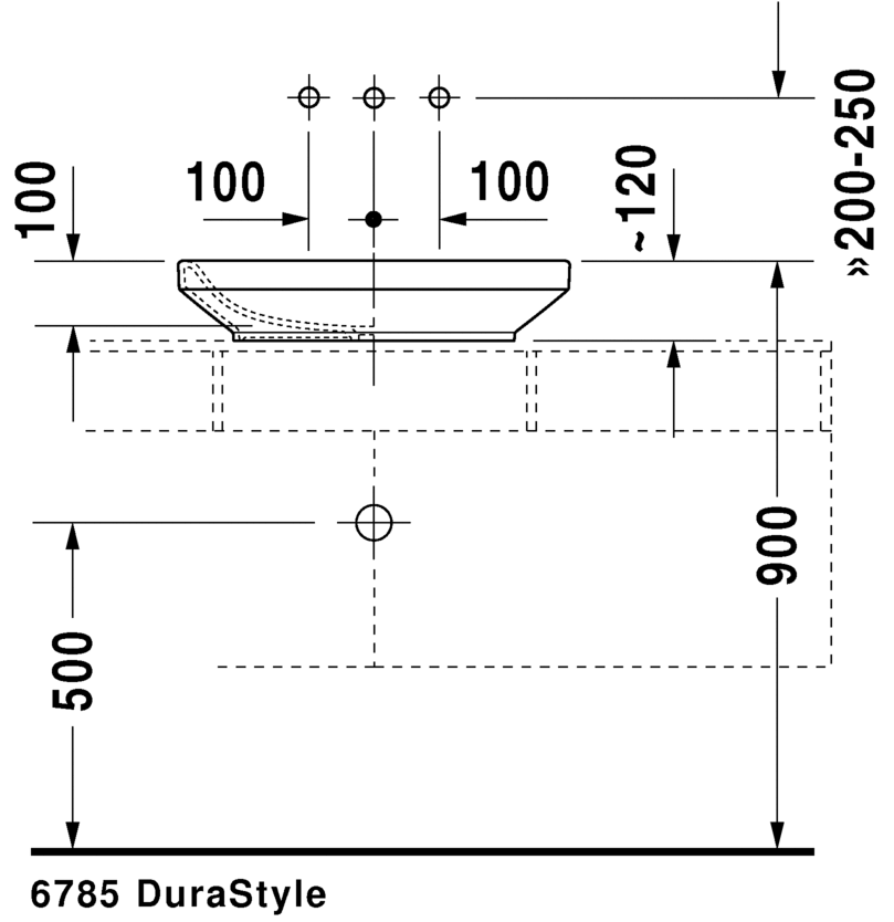 ديوراستايل حوض كونترتوب 38*60 سم DURAVIT