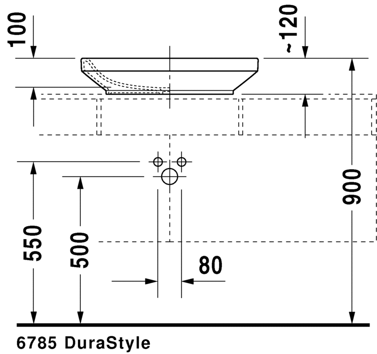 ديوراستايل حوض كونترتوب 38*60 سم DURAVIT