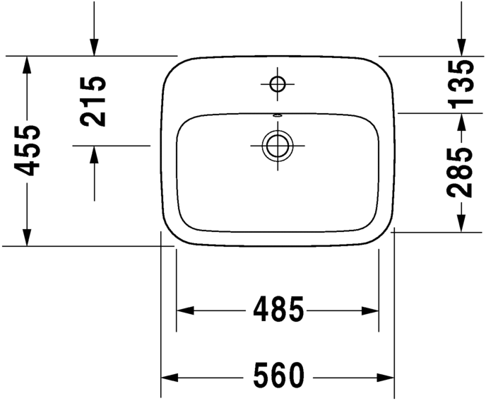 ديوراستايل حوض ساقط رخام 47.5*56 سم DURAVIT