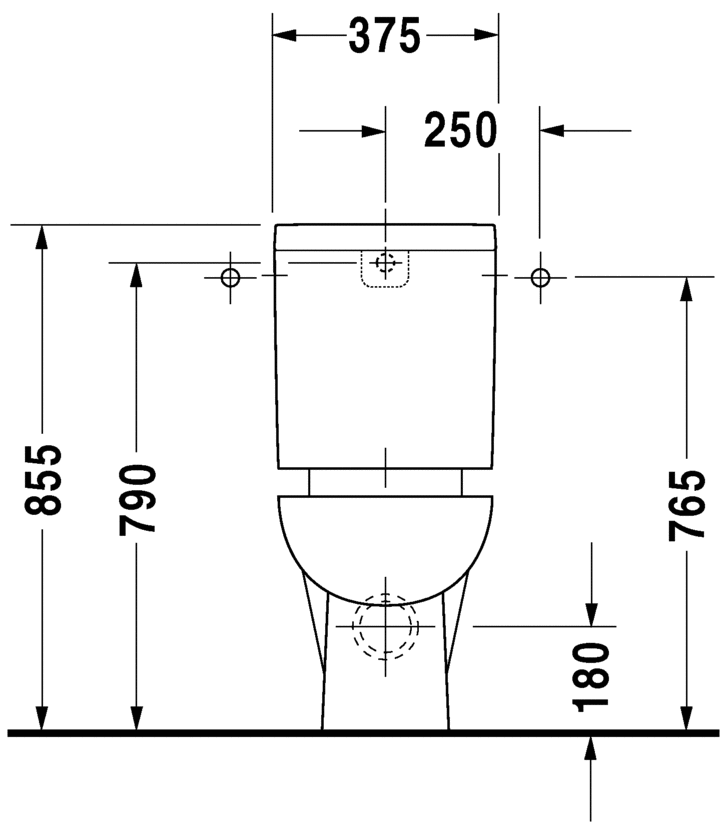 فوستر مرحاض ارضي بالدش DURAVIT