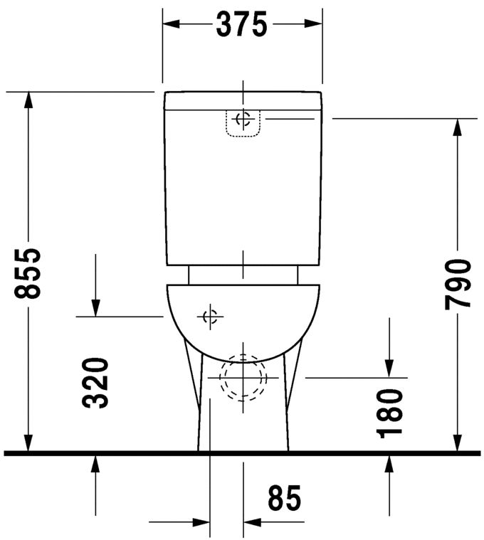 فوستر مرحاض ارضي بالدش DURAVIT