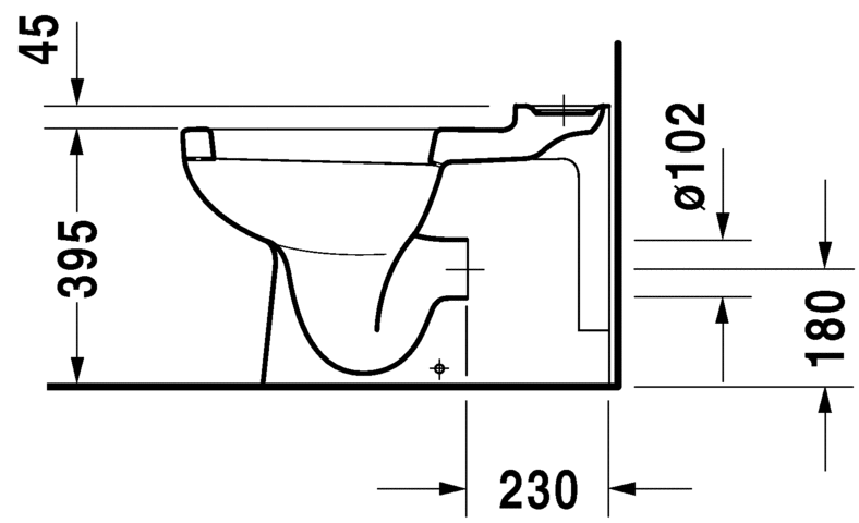 فوستر مرحاض ارضي بالدش DURAVIT