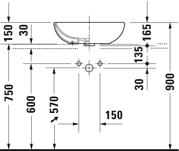 فوستر حوض كونترتوب 35*49 سم DURAVIT