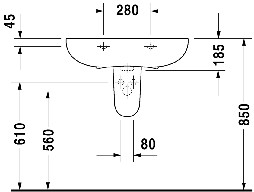فوستر حوض 70 سم DURAVIT