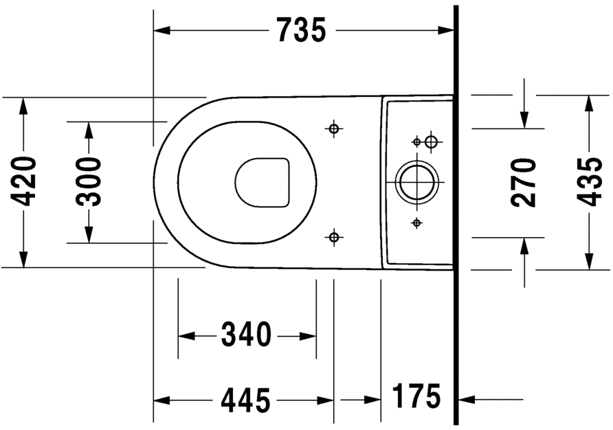 شتارك 3 مرحاض كبير بالدش DURAVIT