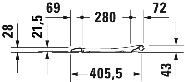 شتارك 3 سيديلي بلاستك DURAVIT