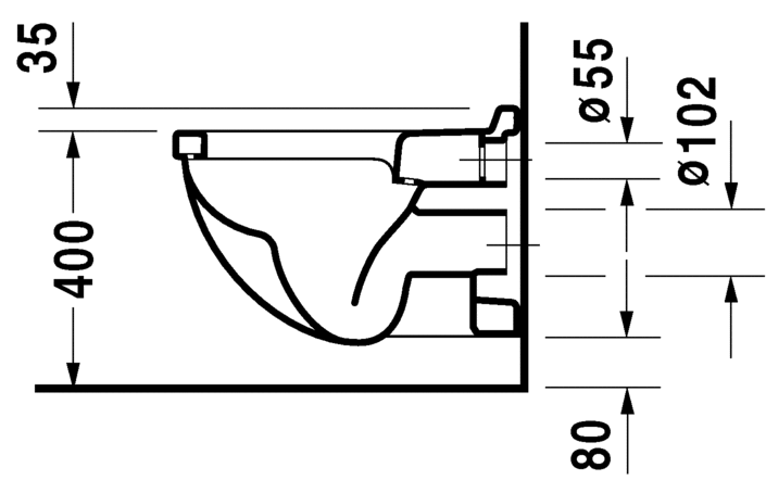 شتارك 3 مرحاض معلق بالدش بالمحبس DURAVIT