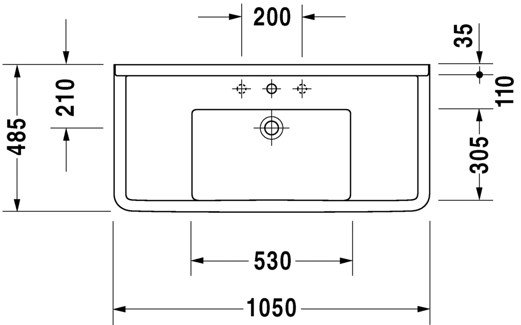 شتارك 3 حوض موبيليا 105سم DURAVIT