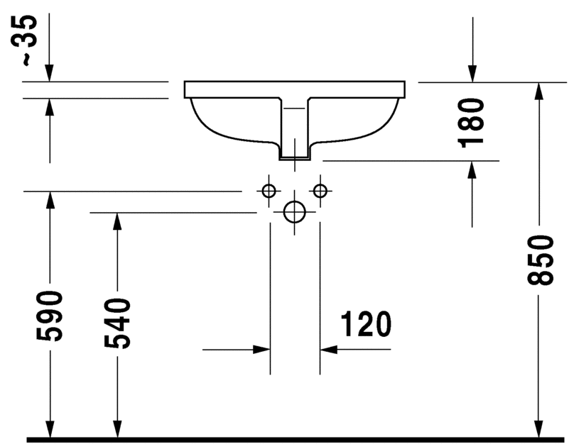 شتارك 3 حوض تحت الرخامة 49 سم DURAVIT