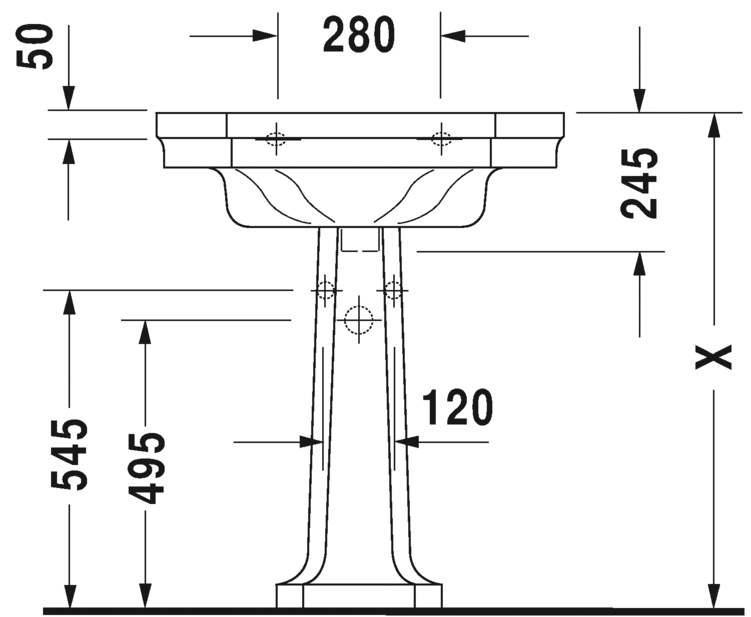 مجموعة 1930 حوض 70سم DURAVIT