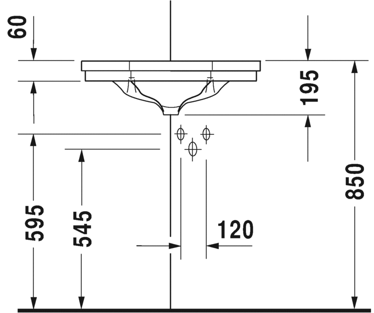 مجموعة 1930 حوض كورنر 59.5سم DURAVIT