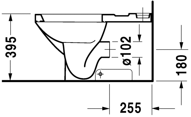 كارو مرحاض ارضى بالدش هايجينجليز DURAVIT