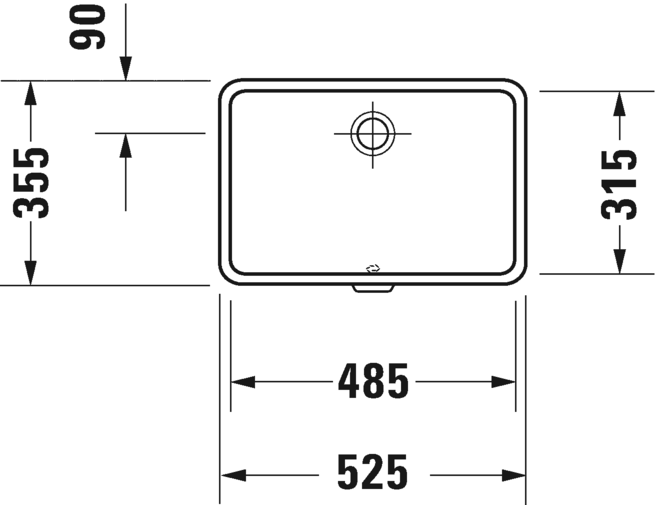 فيرو حوض اسفل الرخامة 48 سم DURAVIT