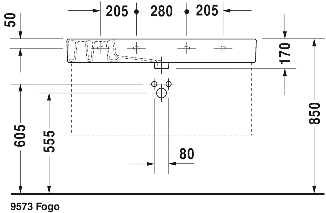 فيرو حوض 105 سم DURAVIT