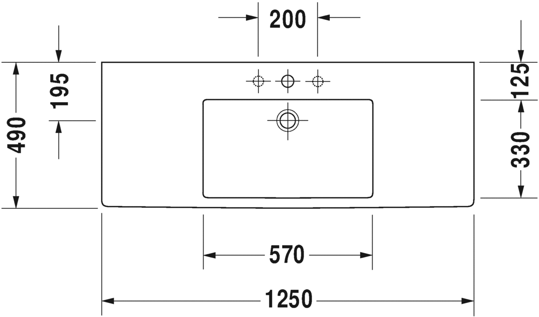فيرو حوض 125سم DURAVIT