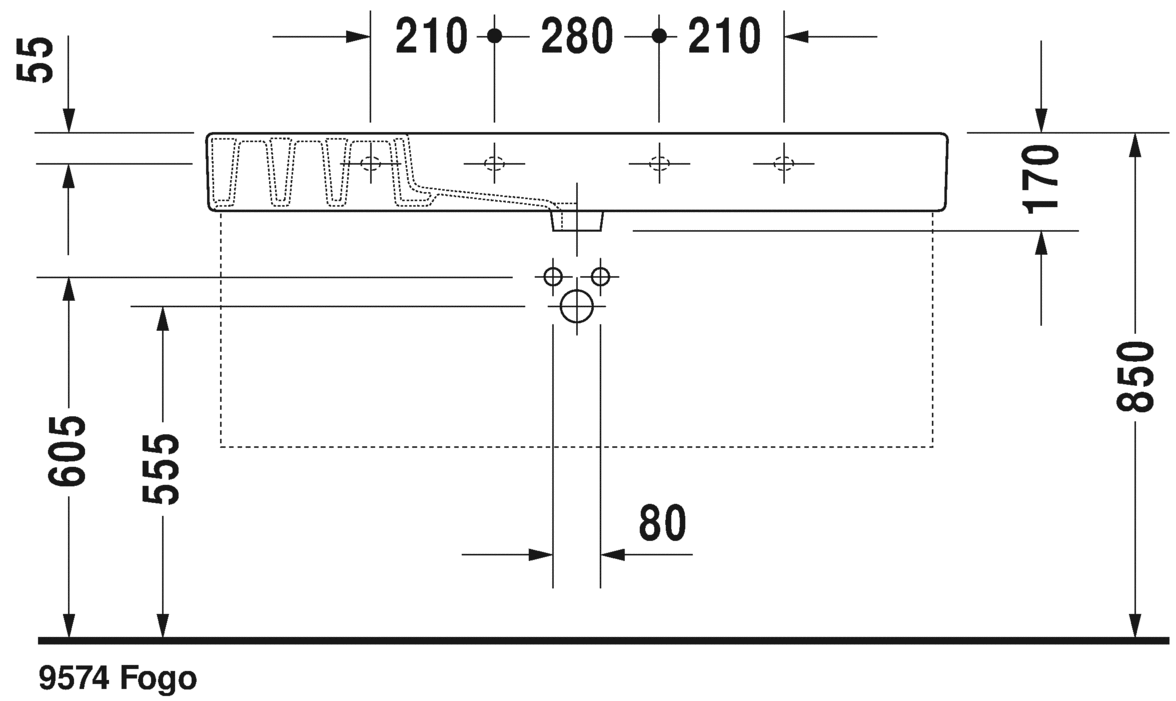 فيرو حوض 125سم DURAVIT
