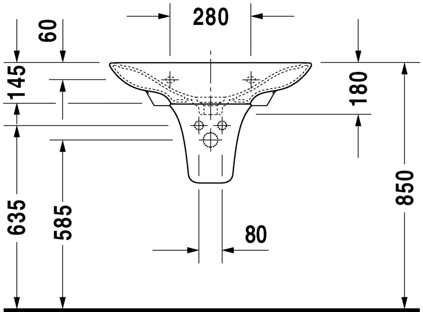 بيورافيدا حوض 70سم DURAVIT