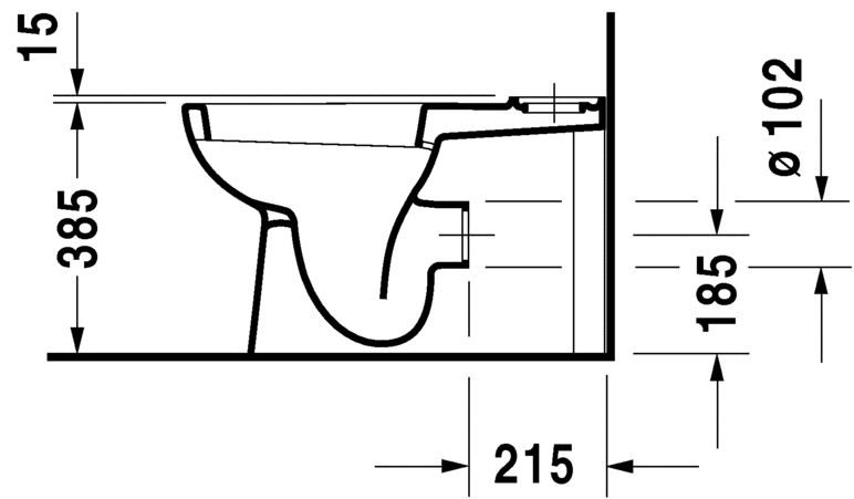 دي كود مرحاض ملاصق للحائط بالدش DURAVIT