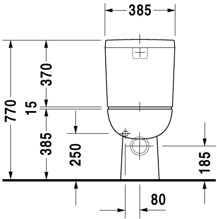 دي كود مرحاض ملاصق للحائط بالدش DURAVIT