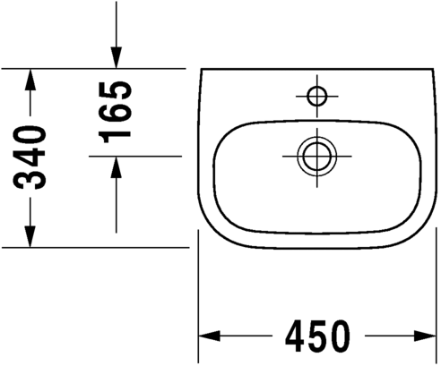 دي كود حوض 45 سم DURAVIT