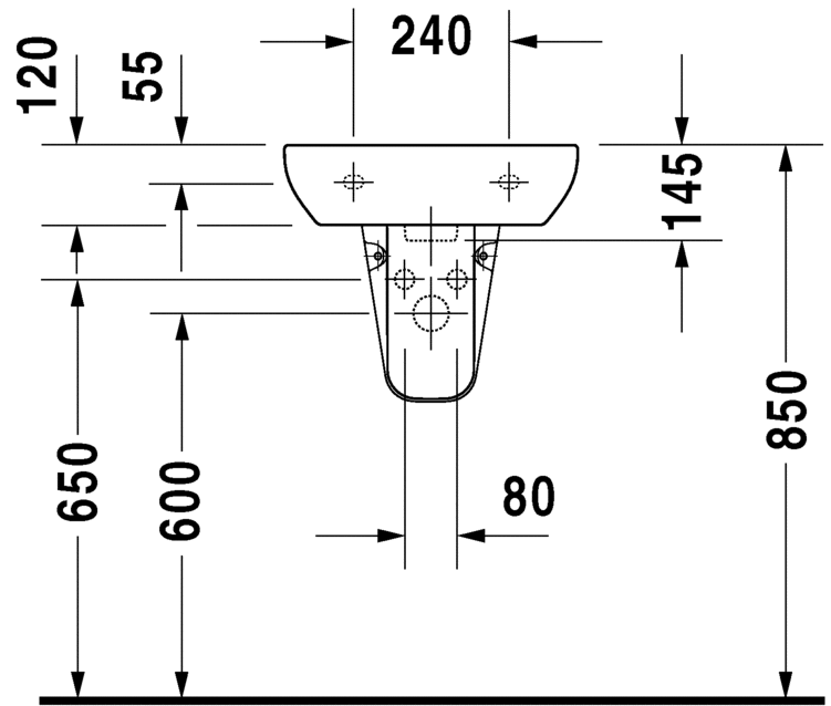 دي كود حوض 45 سم DURAVIT